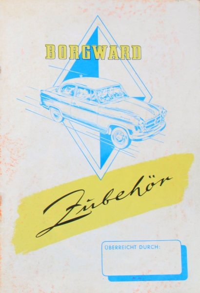 Borgward Isabella Accessoires-Program 1960 Carbrochure + pricelist (10034)